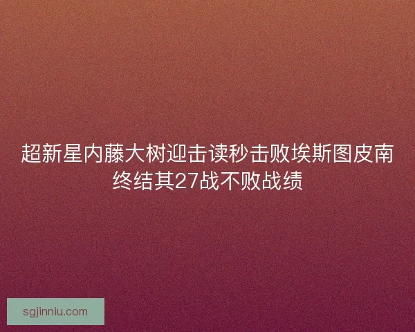 超新星内藤大树迎击读秒击败埃斯图皮南终结其27战不败战绩 超新星内藤大树迎击读秒击败埃斯图皮南终结其27战不败战绩